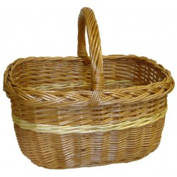 Panier lucette osier buff filet blanc