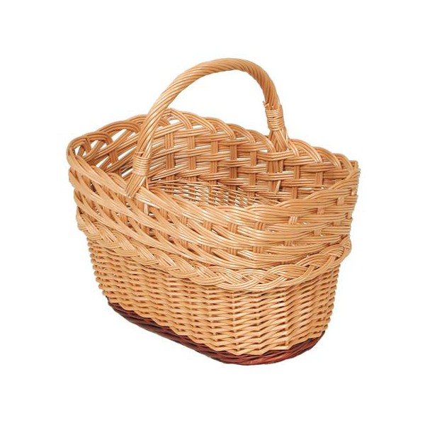 Panier à bois en osier Buff - L.65 x l.45 x H.43 cm - Gamm vert