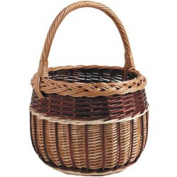 Panier buff/teinté filet bord nattés