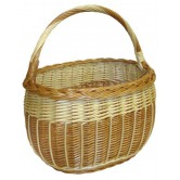 Panier gondole filet osier blanc/buff