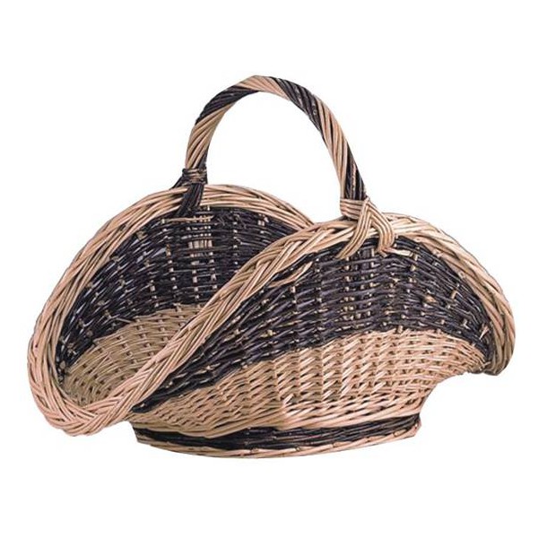 La Vannerie D Aujourd Hui Panier A Bois En Osier Bicolore Avec Pied La Vannerie D Aujourd Hui Panier A Bois En Osier Bicolore Avec Pied