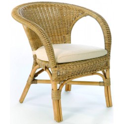 Fauteuil moelle de rotin tissé Singapour