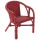 Fauteuil enfant edgar laqué rouge