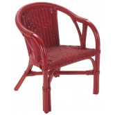 Fauteuil enfant edgar laqué rouge