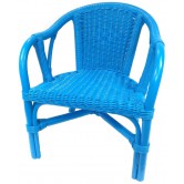 Fauteuil edgar enfant laqué bleu