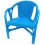 Fauteuil edgar enfant laqué bleu