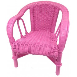 Fauteuil crapaud enfant laqué rose