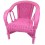 La Vannerie d'Aujourd'hui - Fauteuil "crapaud" pour enfant laqué rose