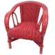 Fauteuil crapaud enfant laqué rouge