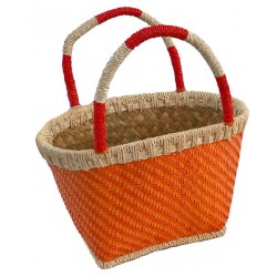 La Vannerie d'Aujourd'hui - Cabas enfant, feuille de palmier orange