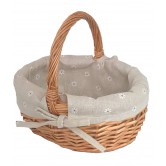 Panier enfant en osier et tissu fleur