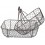 Panier grillage vieilli anse bois