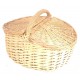 Panier enfant ovale 2 couvercles osier clair