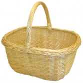 Panier lucette rect en osier blanc