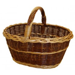 Panier crocane en osier brut/buff BN