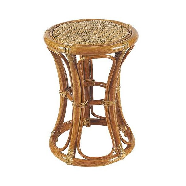 La Vannerie d'Aujourd'hui - Tabouret Tam-Tam en rotin look vintage