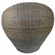 Fauteuil boule en poelet gris