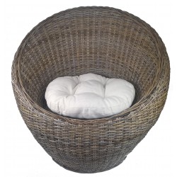 Fauteuil design Boule en poelet de rotin