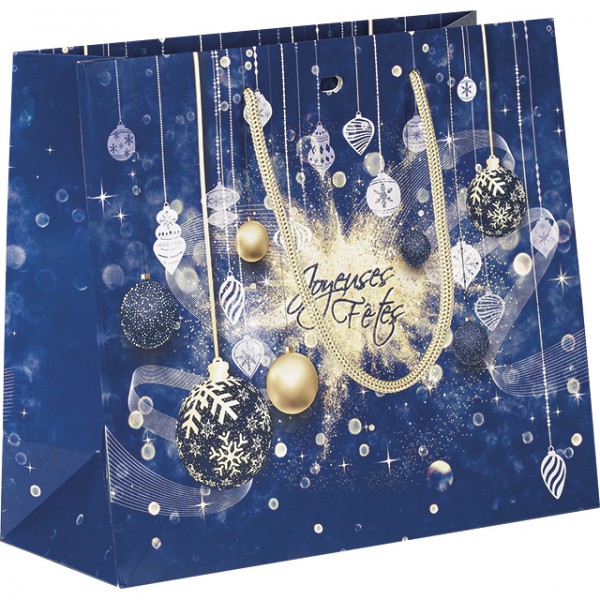 24Pcs Sac de Kraft, sacs cadeaux de Noël de 21 x 15 x 8 cm, Sac Papier Kraft avec Poigné