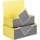 Coffret rectangle gris et jaune