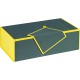 Coffret rectangle gris et jaune