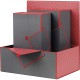 Coffret rectangle gris et rouge