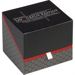 Coffret carré "Savoureux" gris/blanc/rouge