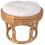 Tabouret pouf en rotin naturel
