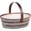 Panier ovale marron effet bois