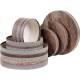 Coffret rond marron effet bois