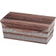 Coffret rectangle marron effet bois