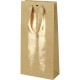 Sac en papier bouteilles beige impression or