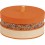 Coffret rond orange/rosaces