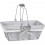 Panier rectangle avec tissu gris