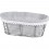 Corbeille ovale avec tissu gris