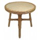 Table ronde en osier blanc