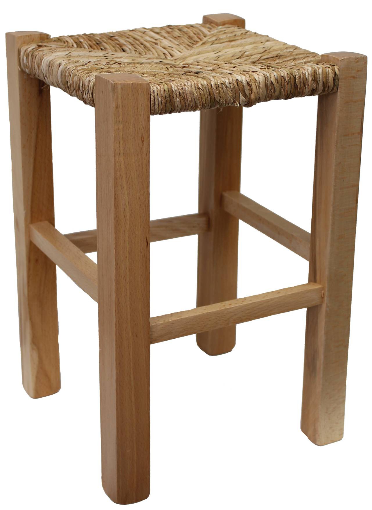 Tabouret Bois Et Paille