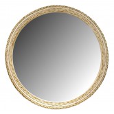 Miroir en rotin design vintage rond