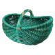 Panier en rotin bleu turquoise