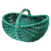 Panier en rotin bleu turquoise