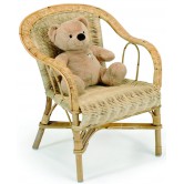 Fauteuil enfant rotin crapaud