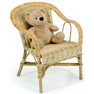 Fauteuil enfant rotin crapaud