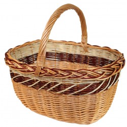 Panier lucette osier buff/teinté filet blanc BN