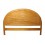 DESTOCKAGE !! Tête de lit en bois, coloris naturel, 140 cm, motif soleil levant