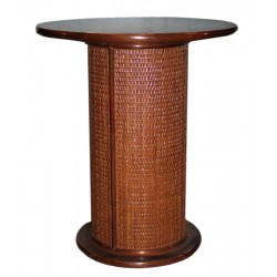 DESTOCKAGE !! Petite table en bois motif cannage