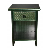 DESTOCKAGE !! Table de nuit en bois couleur verte
