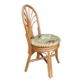 DESTOCKAGE !! Chaise en rotin et tissu motif floral