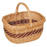 Panier Lucette osier buff filet brun