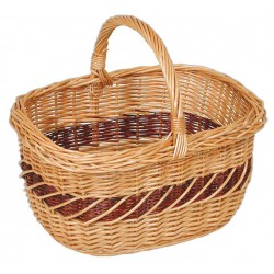 Panier Lucette osier buff filet brun