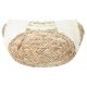 Cabas Jonc naturel band anses pompon